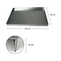 Aschekasten+Grill+Kohlerost 100x40cm 4mm