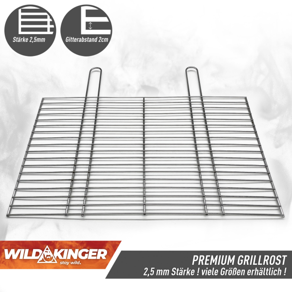 Original Wildkinger Grillrost 2,5mm mit Griff in vielen Größen