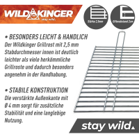 Original Wildkinger Grillrost 2,5mm mit Griff in vielen Größen