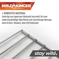 Original Wildkinger Grillrost 2,5mm mit Griff in vielen Größen
