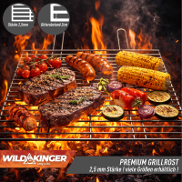 Original Wildkinger Grillrost 2,5mm mit Griff in vielen Größen
