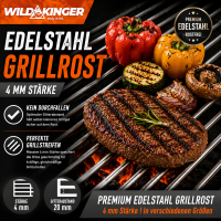 Grillrost Edelstahl 4 mm 70x60 cm