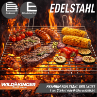 Grillrost Edelstahl 4 mm 80x30 cm