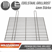 Grillrost Edelstahl 4 mm 80x30 cm
