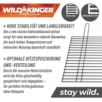 Grillrost Edelstahl 4 mm 80x30 cm