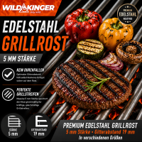Grillrost Edelstahl 5 mm 60x40 cm