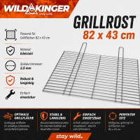 Wildkinger Edelstahl Grillrost 82x43 cm Grillgitter BBQ...
