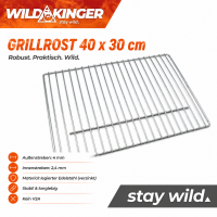 Grillrost ohne Griffe 40x30 cm